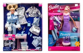 Six Fashion Themed Barbies