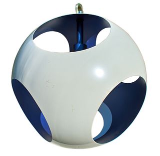 Anodized Blue and White Hanging Fixture (Contemporary)