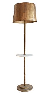 Brutalist Floor Lamp Table (Mid Century)