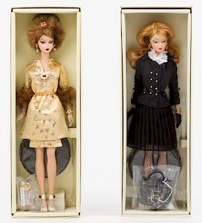 Two Gold Label Robert Best Silkstone Fashion Model Collection Barbies