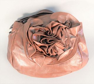 Yves Saint Laurent brown leather bag, pleine fleur aniline with original tag, certificate and original dust bag, ht. 11", wd. 12".