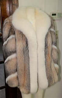 Sitka Fur Gallery of Alaska parka or coat, fox fur with Artic fox tuxedo.