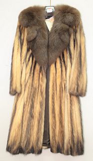 Custom Fitch Fur coat, full length.