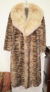 Custom full-length sable mink coat.