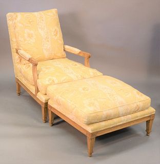 Minton-Spidell upholstered easy chair and ottoman ht. 37".