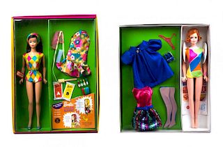Two Vintage Themed Barbies