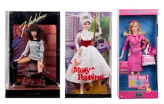 Three Movie Themed Barbies