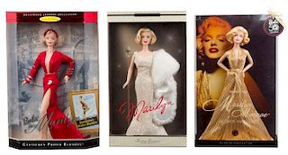 Three Marilyn Monroe Themed Barbies