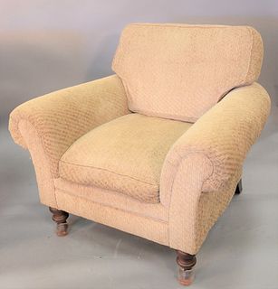 Contemporary upholstered easy chair, ht. 32", wd. 39".