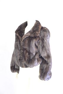 Custom brown mink short coat.