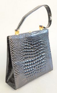 Giorgio's of Palm Beach bag, handbag in black alligator. Like new with original tag, $4,450, ht. 9", wd. 9.75", dp. 3.25".