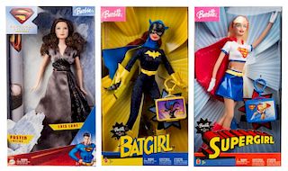 Four DC Comics Themed Barbies