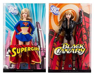 Four DC Comics Themed Barbies