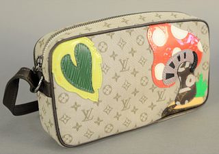 Louis Vuitton Francis purse, clutch bag, pochette Conte De Fees khaki with original receipt and tags, $840, ht. 5", wd. 8.75", dp. 1.75".