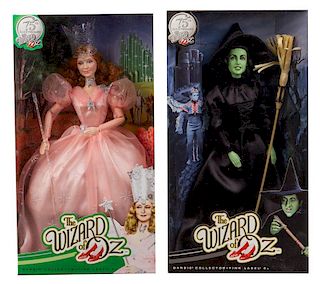 Two Pink Label 75th Anniversary Wizard of Oz Themed Barbies