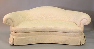Hickory upholstered sofa having rounded back, excellent condition, ht. 38", wd. 88".