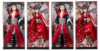 Four Pink Label Dolls of the World Japan Barbies