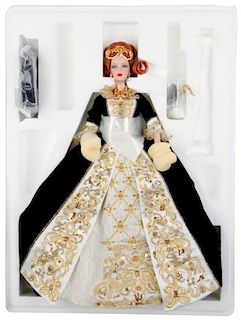 A Limited Edition Faberge Imperial Grace Porcelain Barbie