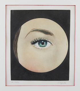 Rene Magritte "The Eye" etching.