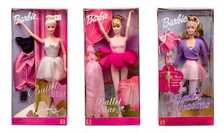Five Ballet Themed Barbies