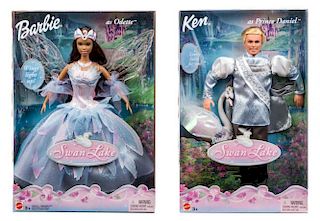 Two Swan Lake Themed Barbies