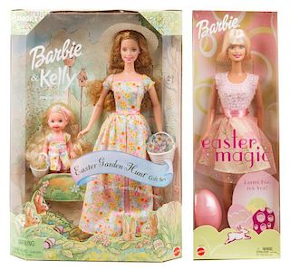 Five Easter Themed Barbies