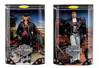 Four Collector Edition Harley-Davidson Motorcycle Barbies