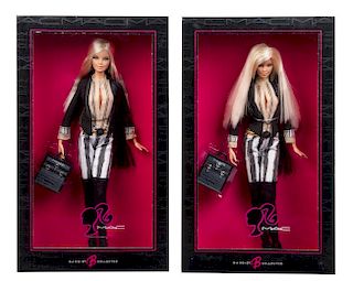 Two M.A.C Cosmetics Barbies