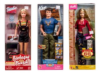 Six Route 66 Barbies