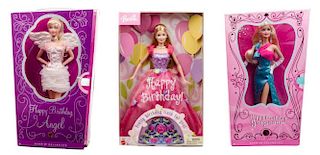 Six Birthday Themed Barbies