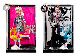 Four Gold Label Pop Life Barbies