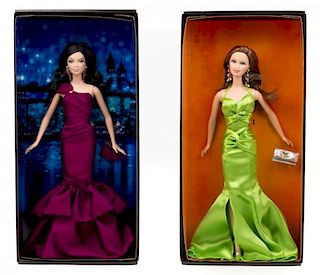 Two Gold Label Barbie Fan Club Exclusive Barbies