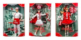 Six Collector Edition Coca-Cola Barbies