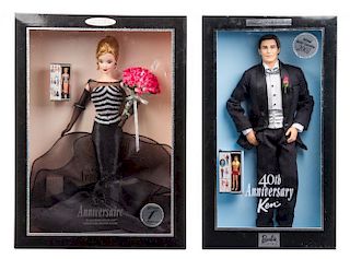 Four Collector Edition 40th Anniversary Barbie and Ken