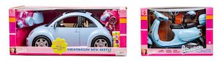 Three Barbie Vehicle Sets