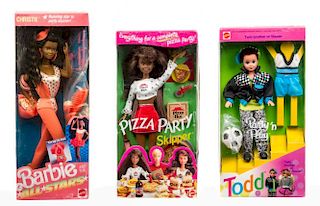 Seven Barbie and Friends Dolls
