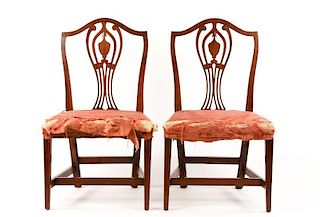 Pair of English Late Georgian Mahogany Side Chairs