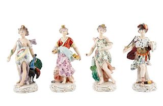 4 Stizendorf Mythological Porcelain Figurines