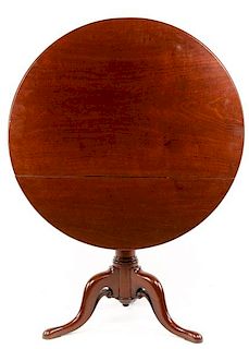 Queen Anne Style Mahogany Tea Table, 20th C.