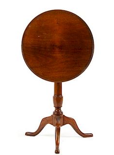 20th C. Mahogany Round Tilt Top Candlestand