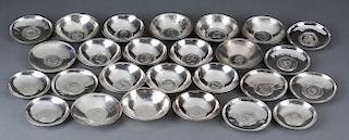 26 silver coin bowls