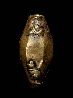 A Bronze Bead-Form Ojime