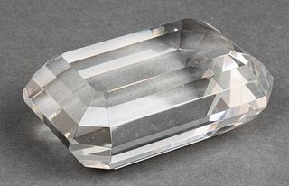 Tiffany & Co. Emerald Cut Crystal Paperweight