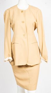 Jill Sander Women's Camel Skirt Suit, 2 Pieces
