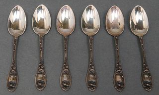Rogers Lunt & Bowlen Art Nouveau Sterling Spoons 6