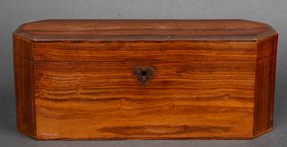 English Wooden Hinged Lid Box
