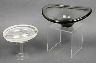 Holmgaard & Murano Biomorphic Glass Bowls, 2