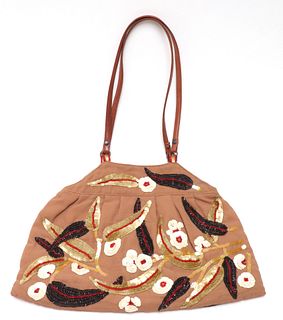 Jamin Puech Embroidered Silk Crepe Handbag