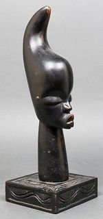 A. Matino African Carved Wood Figural Sculpture