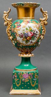 Old Paris Attributed Painted Porcelain Urn